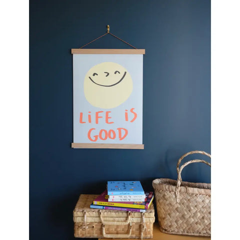Affiche en papier recyclé "Life is good" (42x30cm)