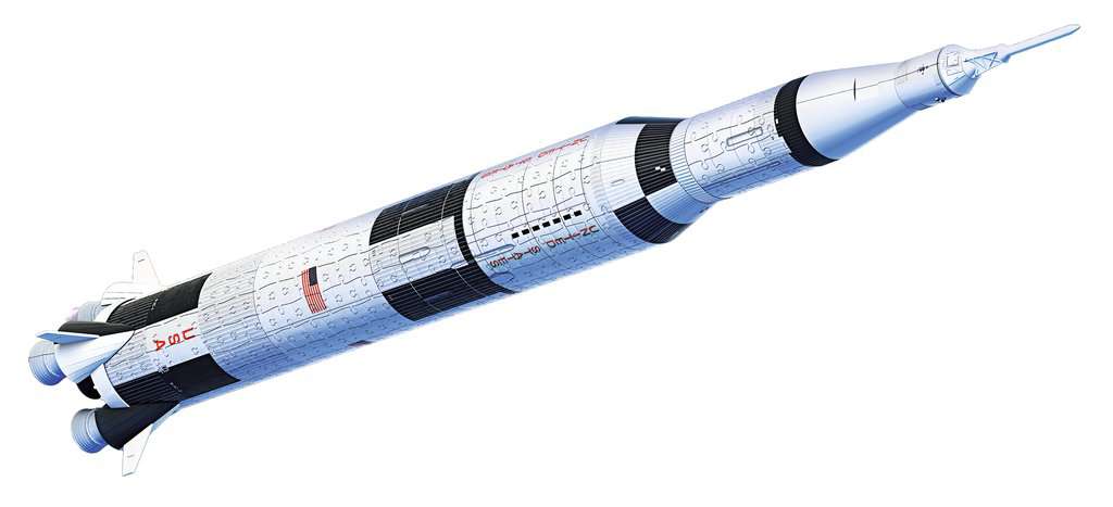 Puzzle 3D Fusée Saturn V Apollo – Explora 136 Pièces, Maquette 81 Cm, Sans Colle, Niveau 5, Cadeau Scientifique 8 Ans+