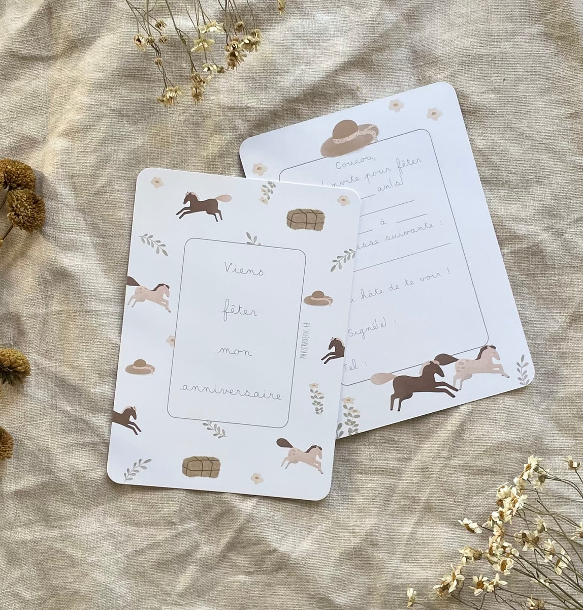 Lot De 12 Cartes D'invitation Pour Anniversaire D'enfant Et