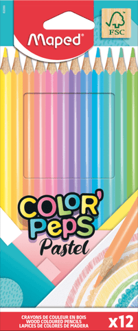 12 crayons pastel Color’Peps