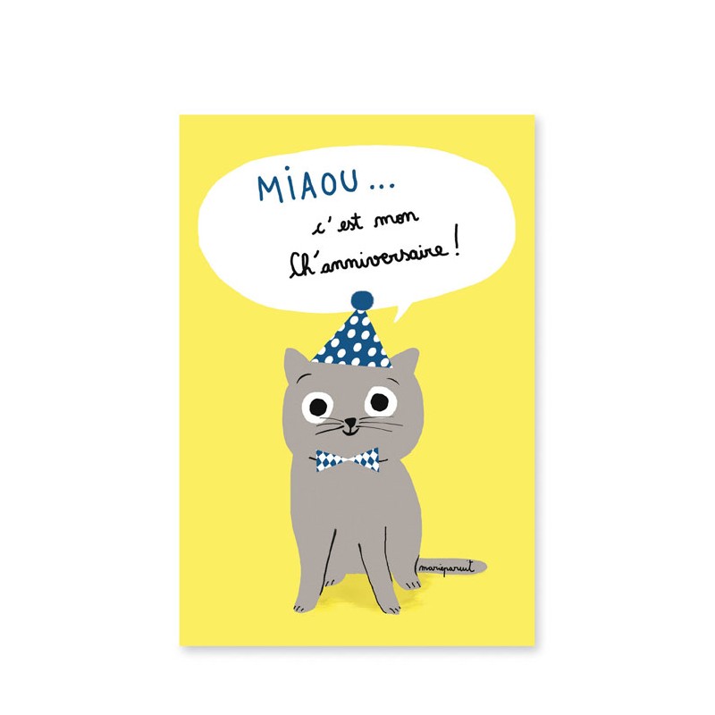 Cartes d'invitations anniversaire - chat – La picorette