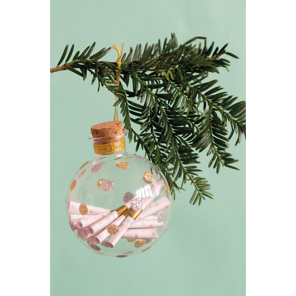 10 Boules Transparentes à Remplir 150 Ml – Déco Noël, Bonbons, Boissons – Couvercle Doré