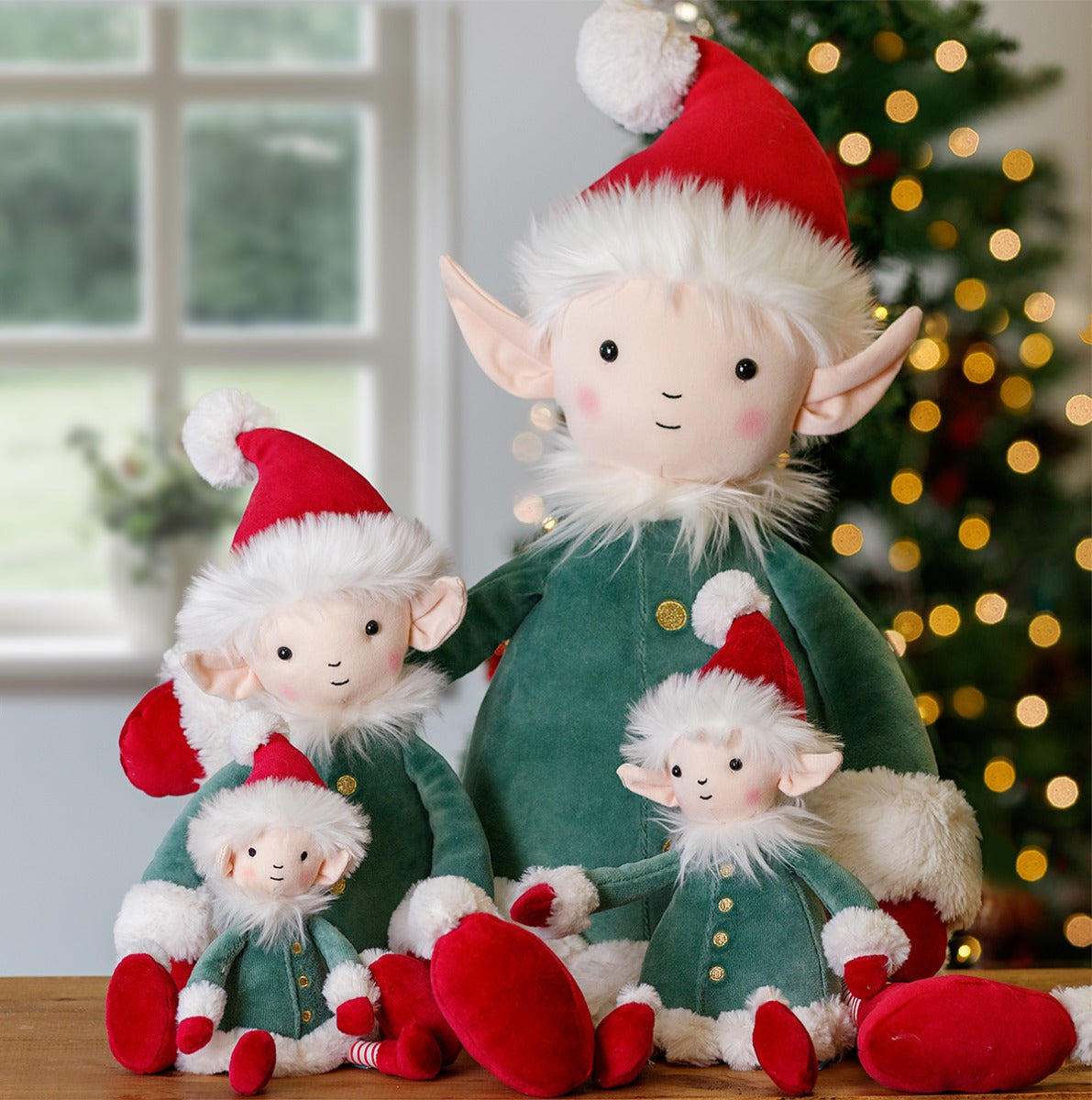 Leffy Elf Lutin de Noël Grande Peluche Jellycat (48cm)