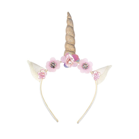 Serre tête licorne fleurs - Boutique Believe in Unicorn
