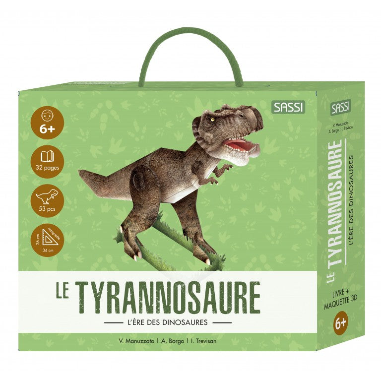 Puzzle dinosaure 5 ans vert pomme - Le T rex francais