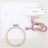 Kit Broderie Mini Kit Tableau Arc-en-Ciel