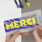 Kit Canevas Marque Page - Merci