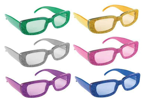 LUNETTES DISCO STRASS rectangle (PAILLETTES - 6 COLORIS)