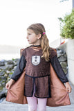 Tunique de chevalier en cuivre brillant avec cape 3-4 ans
