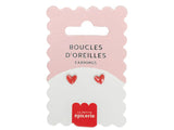 Boucles d'oreilles en porcelaine - Coeur