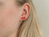 Boucles d'oreilles en porcelaine - Coeur