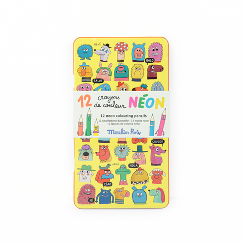 12 crayons de couleurs néon - Les Schmouks