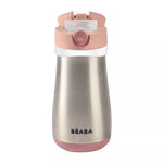 Gourde inox 350 ml + anse - Old pink