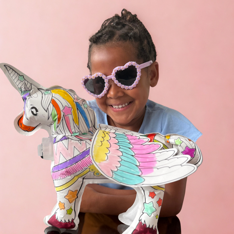 Coloriages Gonflable – 1 Licorne Géante à colorier