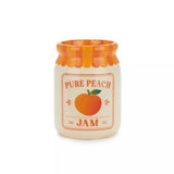 Mini vase, confiture de pêches, orange, céramique