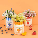 Mini vase, confiture de pêches, orange, céramique