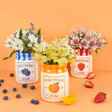 Mini vase, confiture de fraises, rouge, céramique