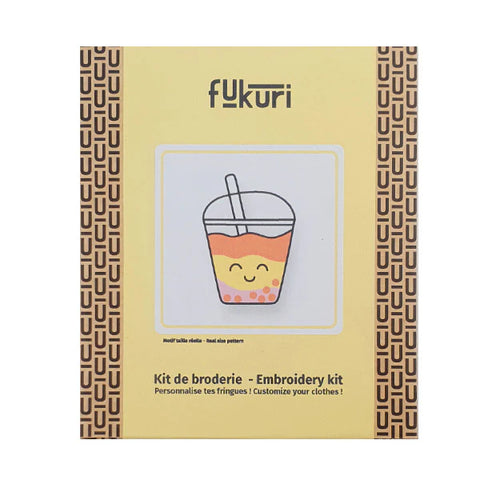 Kit de broderie Canevas - Kawaii Bubble Tea