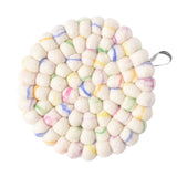 TRIVET, ROUND, MARBLE - Dessous de plat en laine