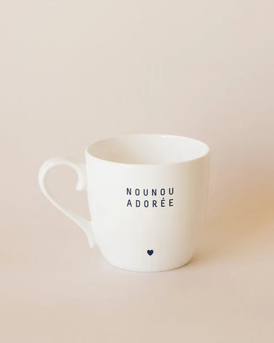 Le mug coeur Nounou adorée - émoi émoi