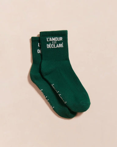 LES CHAUSSETTES L'AMOUR EST DÉCLARÉ - VERT