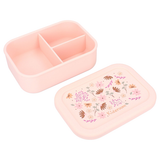 Boîte à goûter en silicone - Rose Fleurs