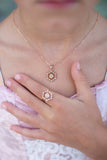 Set flocon collier et bague - Snowflake Necklace & Ringa