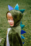 Cape de dragon vert avec griffes 5-6 ans