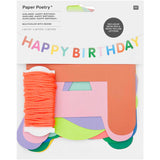 Guirlande Happy Birthday, coloré / fluo