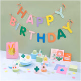 Guirlande Happy Birthday, coloré / fluo