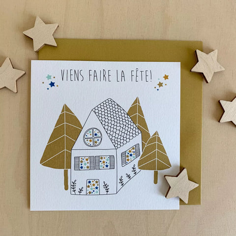 Cartes d'invitation - La fête à la maison