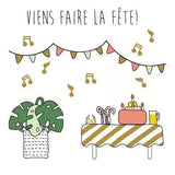 Cartes d'invitation - La fête en musique