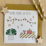 Cartes d'invitation - La fête en musique