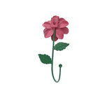 Patère en métal fleur rose