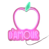 Lampe néon LED Pomme d'amour - Le petit souk