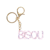 Porte-clés bisous rose pailleté - Le petit souk