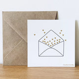 Carte Coeurs dorés