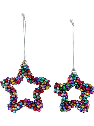 Boules de Noël - 2 étoiles en grelots