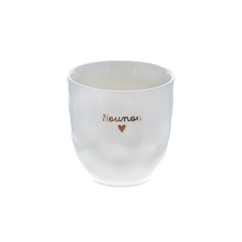 Tasse à café céramique Nounou cœur gold