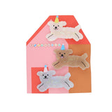 Lot de 3 barrettes cheveux enfant chiens