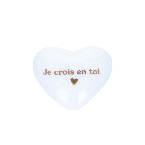 Coeur porcelaine Je crois en toi
