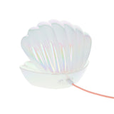 Lampe coquillage nacrée à paillettes multicolores - Le petit souk