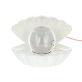 Lampe coquillage nacrée à paillettes multicolores - Le petit souk