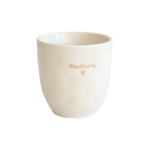 Tasse à café céramique Maman cœur doré