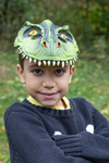 Masque de dino T-Rex vert