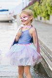 Set de super-héroïne Métallique rose bleu 4-6 ans
