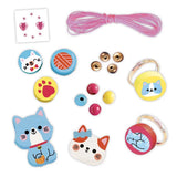 Coffret 4 bijoux en bois a créer - Petits Chats