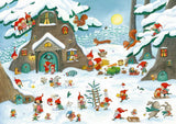 Calendrier de l'avent Stickers - Dans la forêt d'hiver des lutins