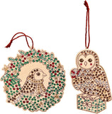 Diamond painting sur bois - Suspensions de noël