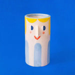Fille aux rayures bleu ciel / Vase en céramique - Ana Seixas